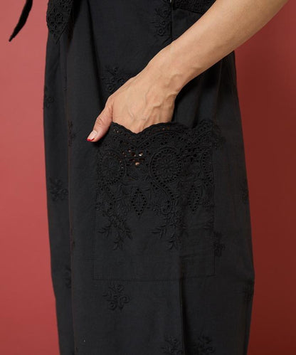 刺繡露臍連體褲