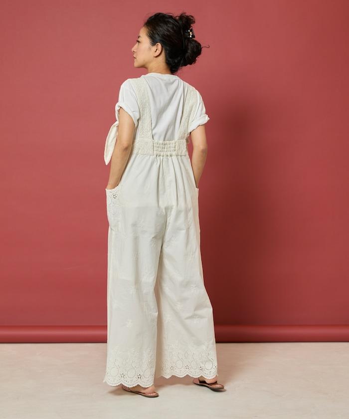 刺繡露臍連體褲