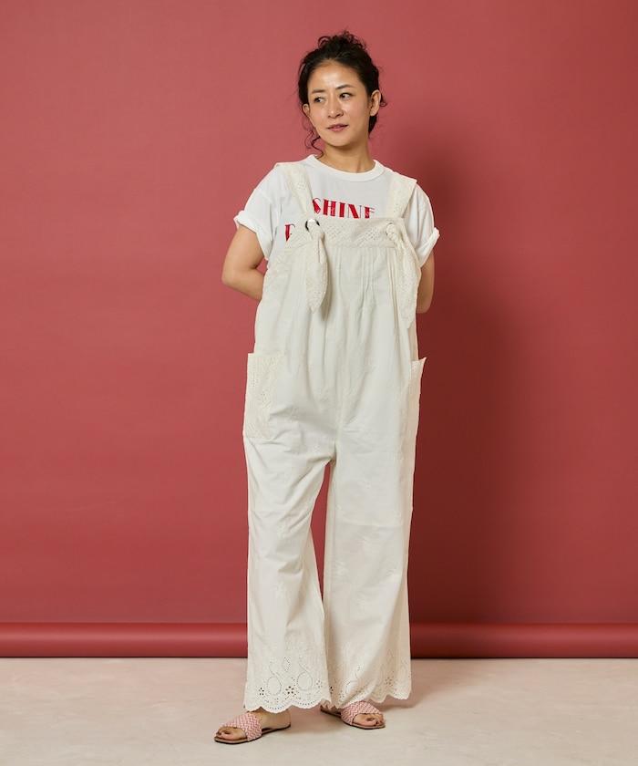 刺繡露臍連體褲
