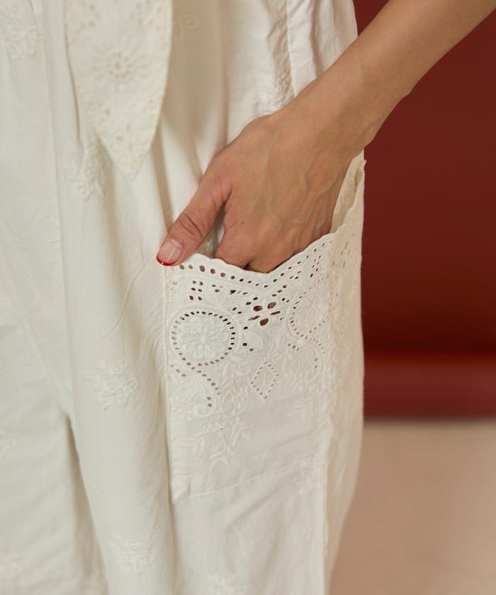 刺繡露臍連體褲