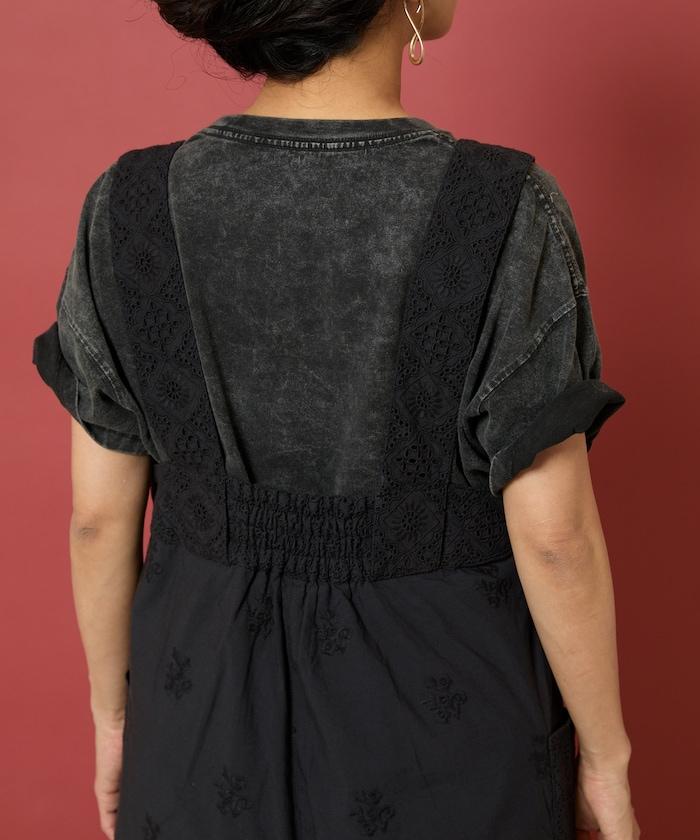 刺繡露臍連體褲