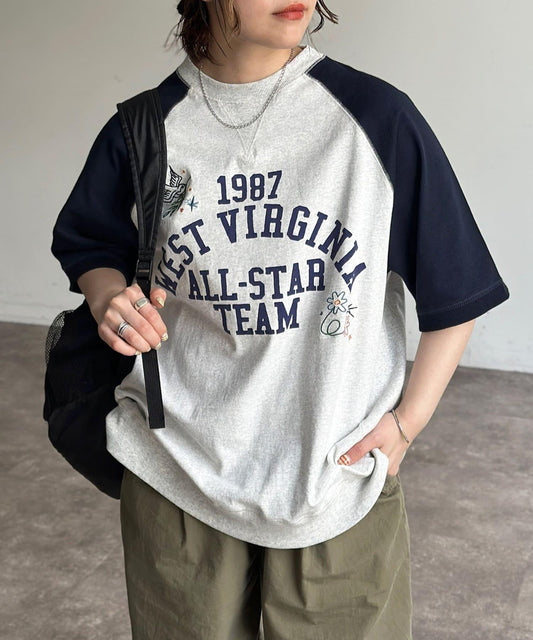 塗鴉刺繡學院標誌短袖T恤