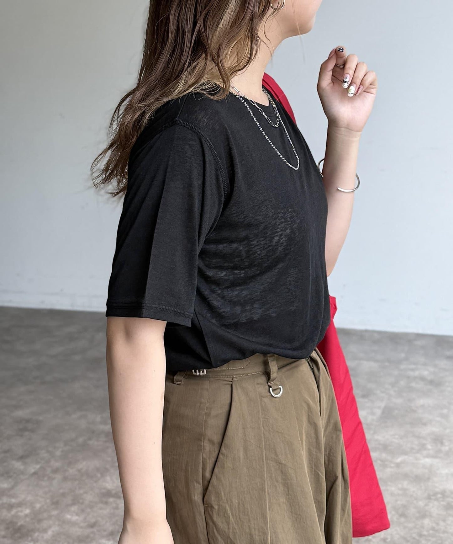 條紋透氣短袖T-shirt