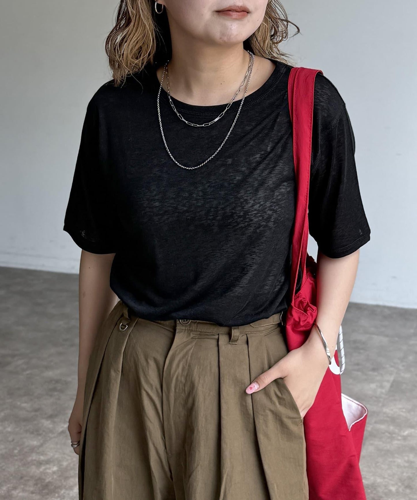 條紋透氣短袖T-shirt