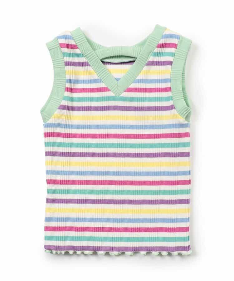 條紋針織背心