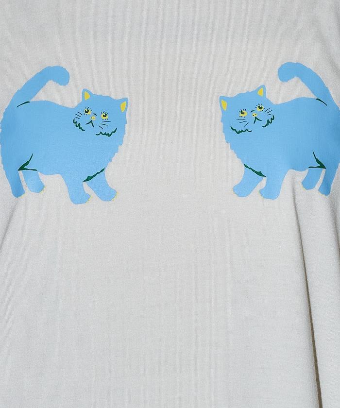 twins cat/雙子貓 印花T恤