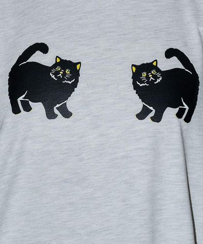 twins cat/雙子貓 印花T恤