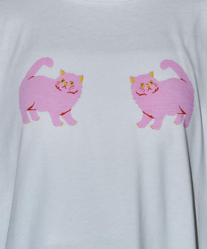 twins cat/雙子貓 印花T恤