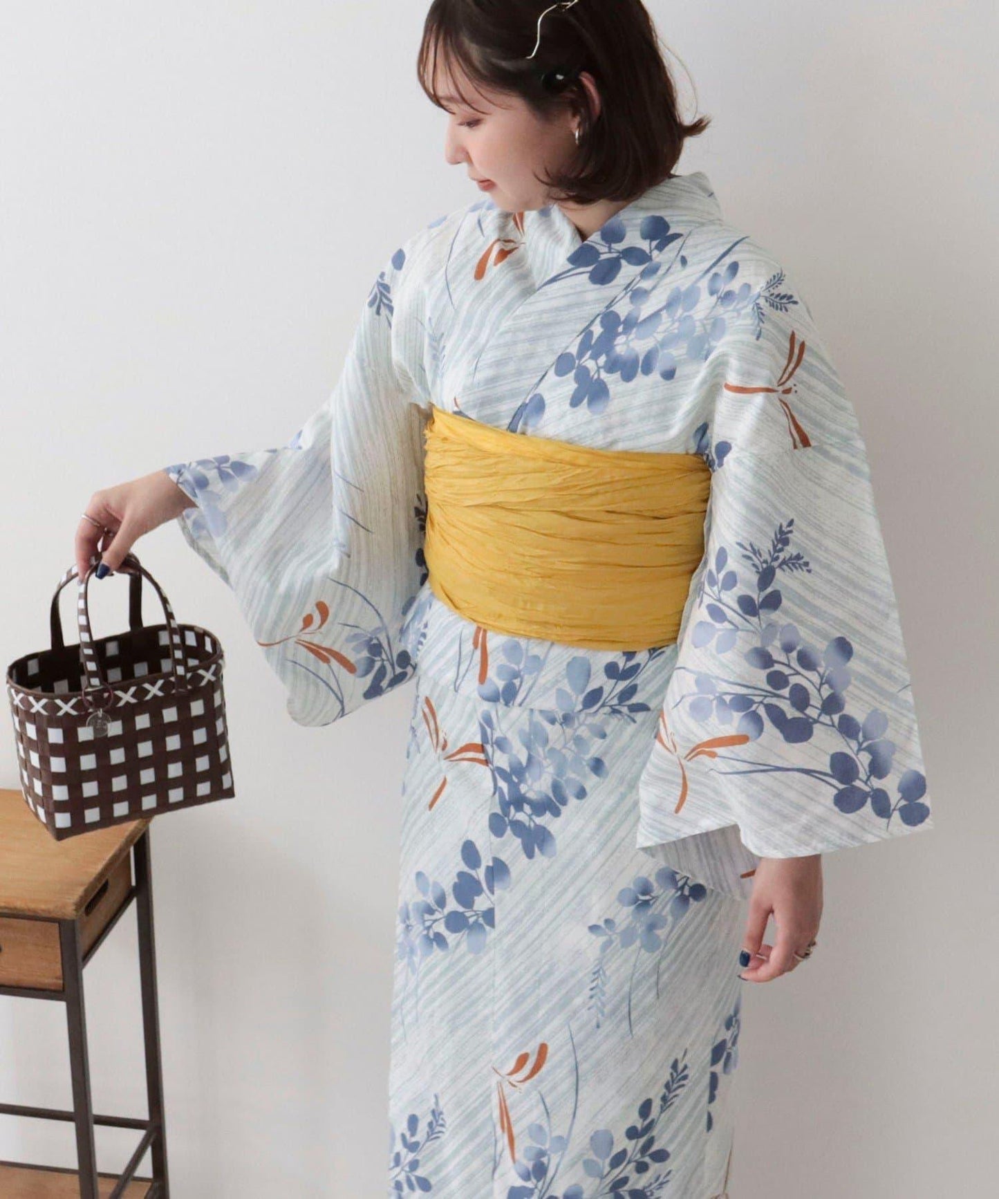 【限定/全3色】花紋浴衣2件套