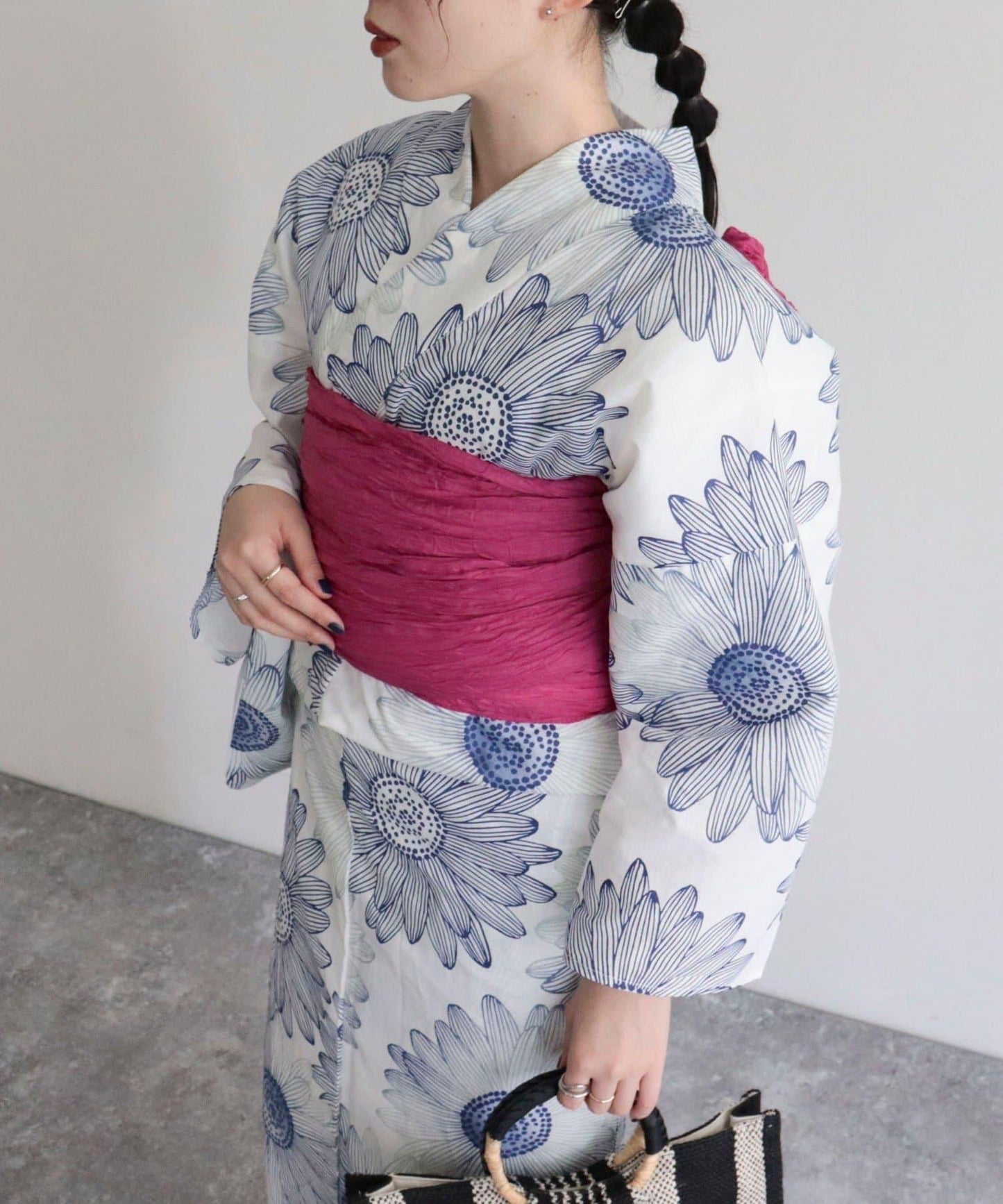 【限定/全3色】花紋浴衣2件套