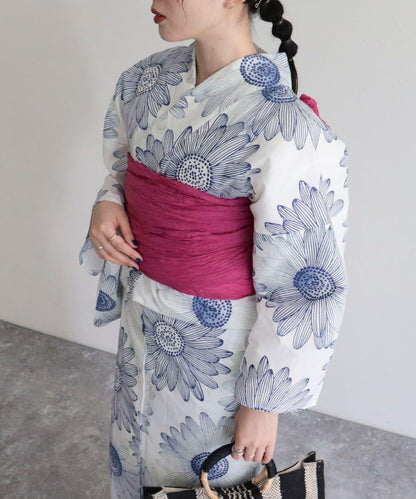 【限定/全3色】花紋浴衣2件套