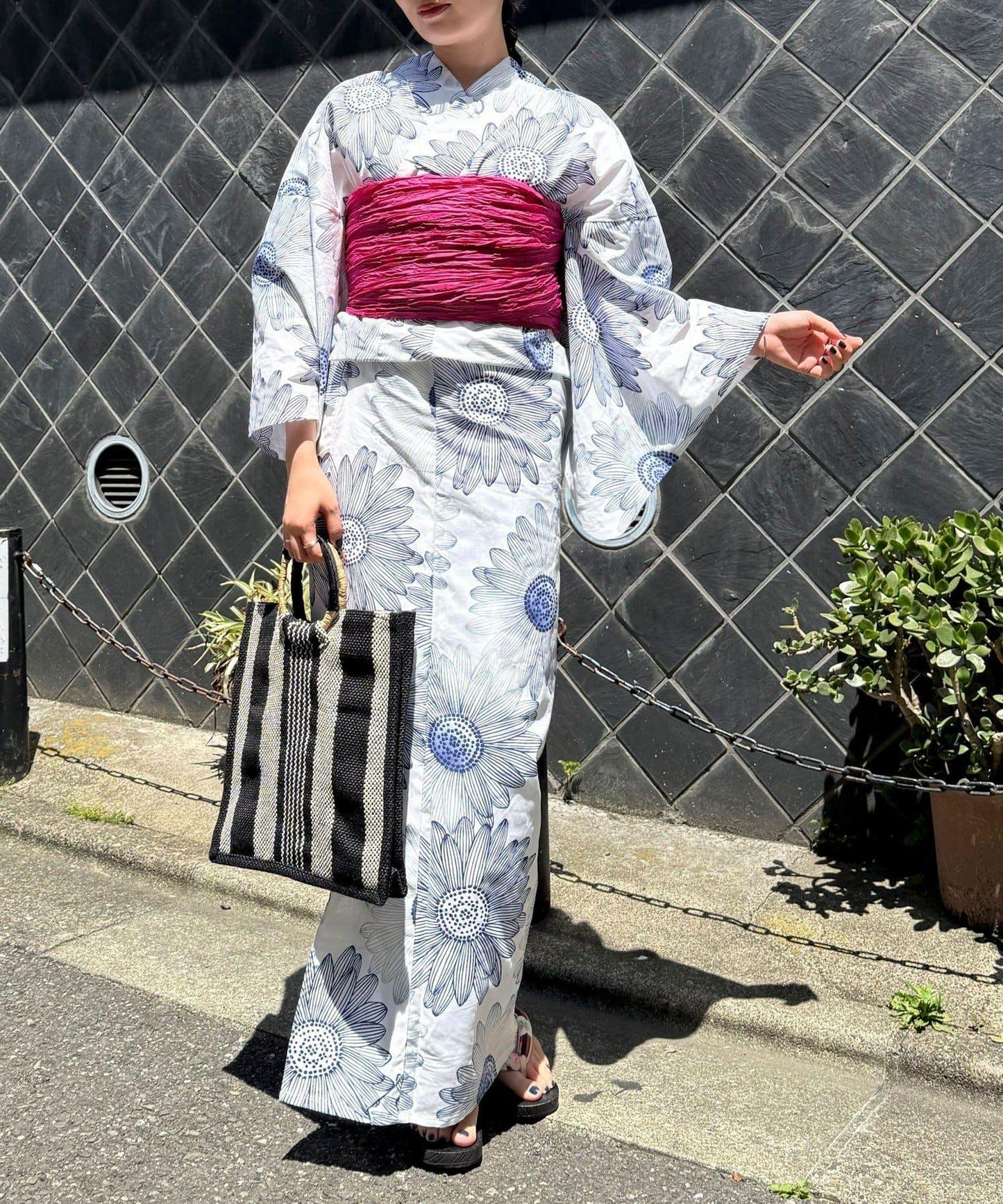 【限定/全3色】花紋浴衣2件套
