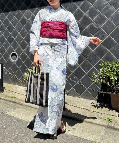 【限定/全3色】花紋浴衣2件套
