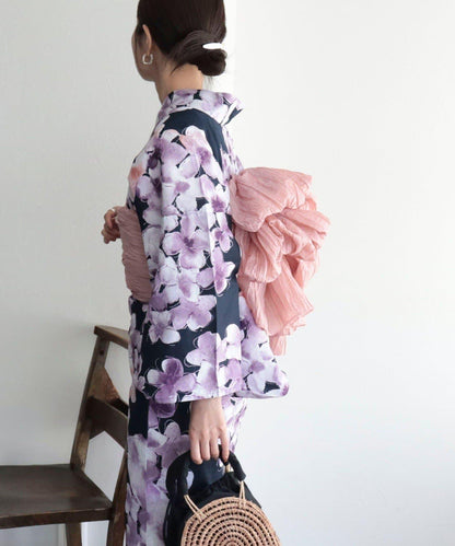 【限定/全3色】花紋浴衣2件套