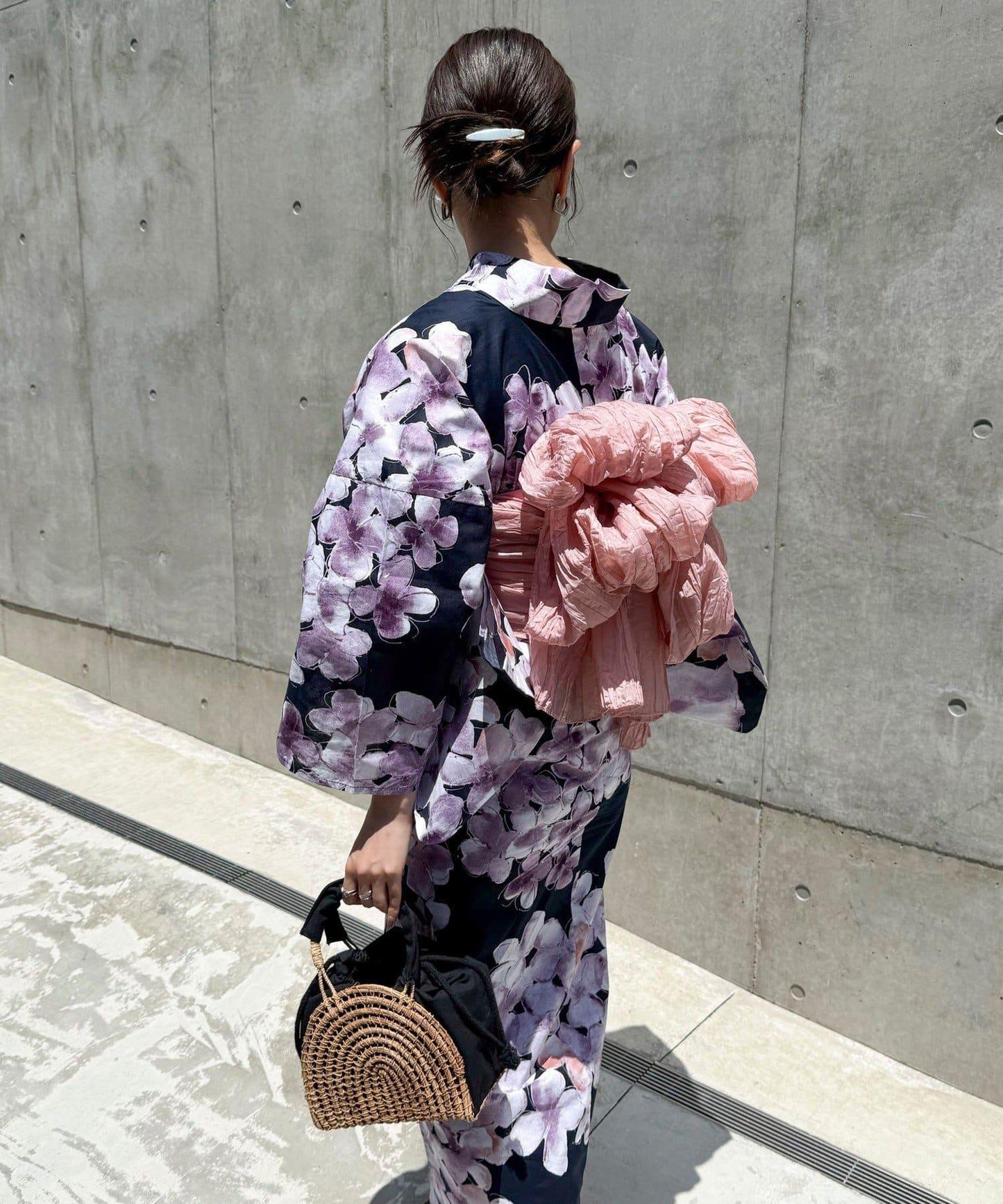 【限定/全3色】花紋浴衣2件套