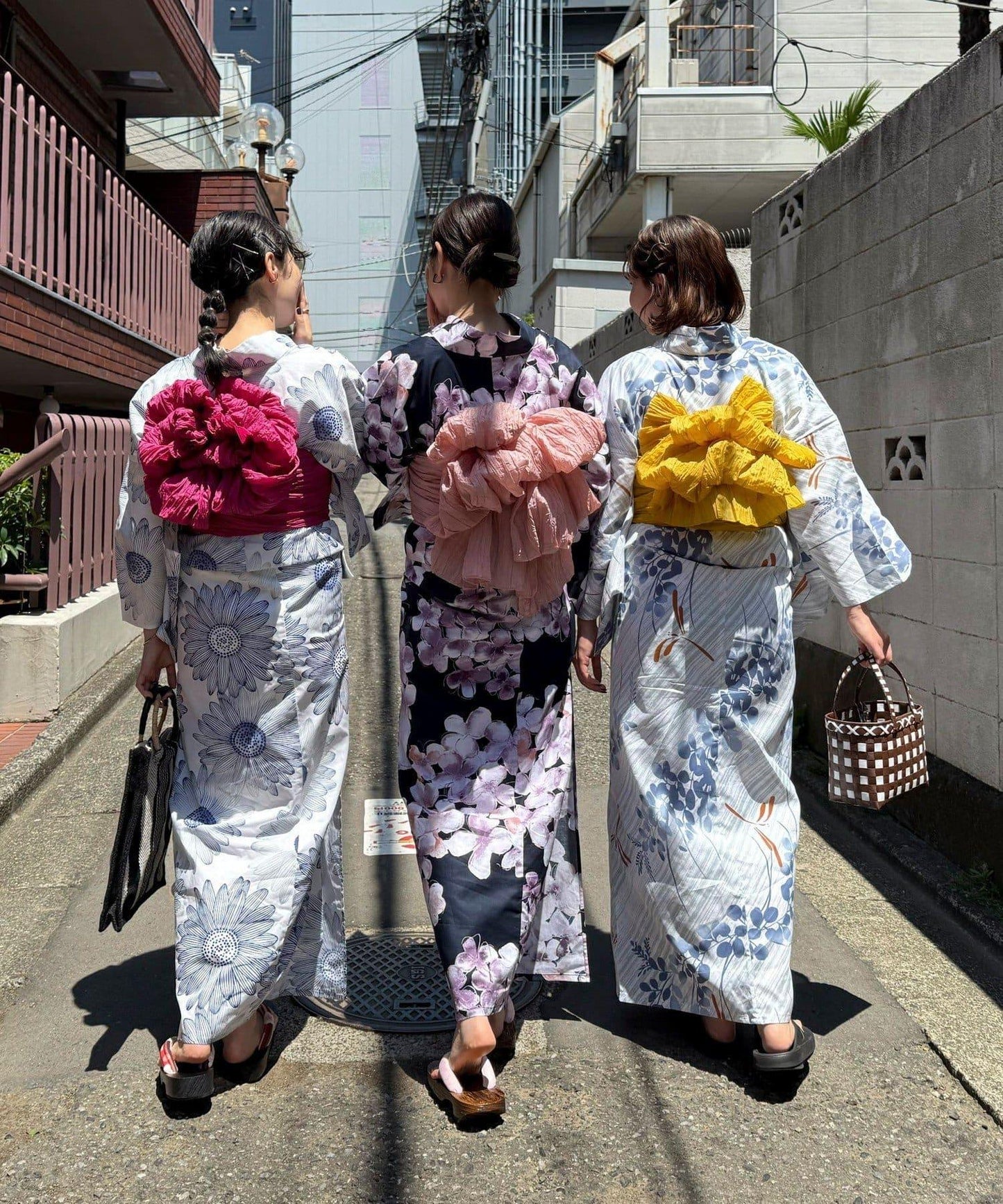 【限定/全3色】花紋浴衣2件套