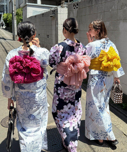 【限定/全3色】花紋浴衣2件套