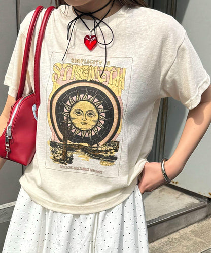 復古風情愛心T恤