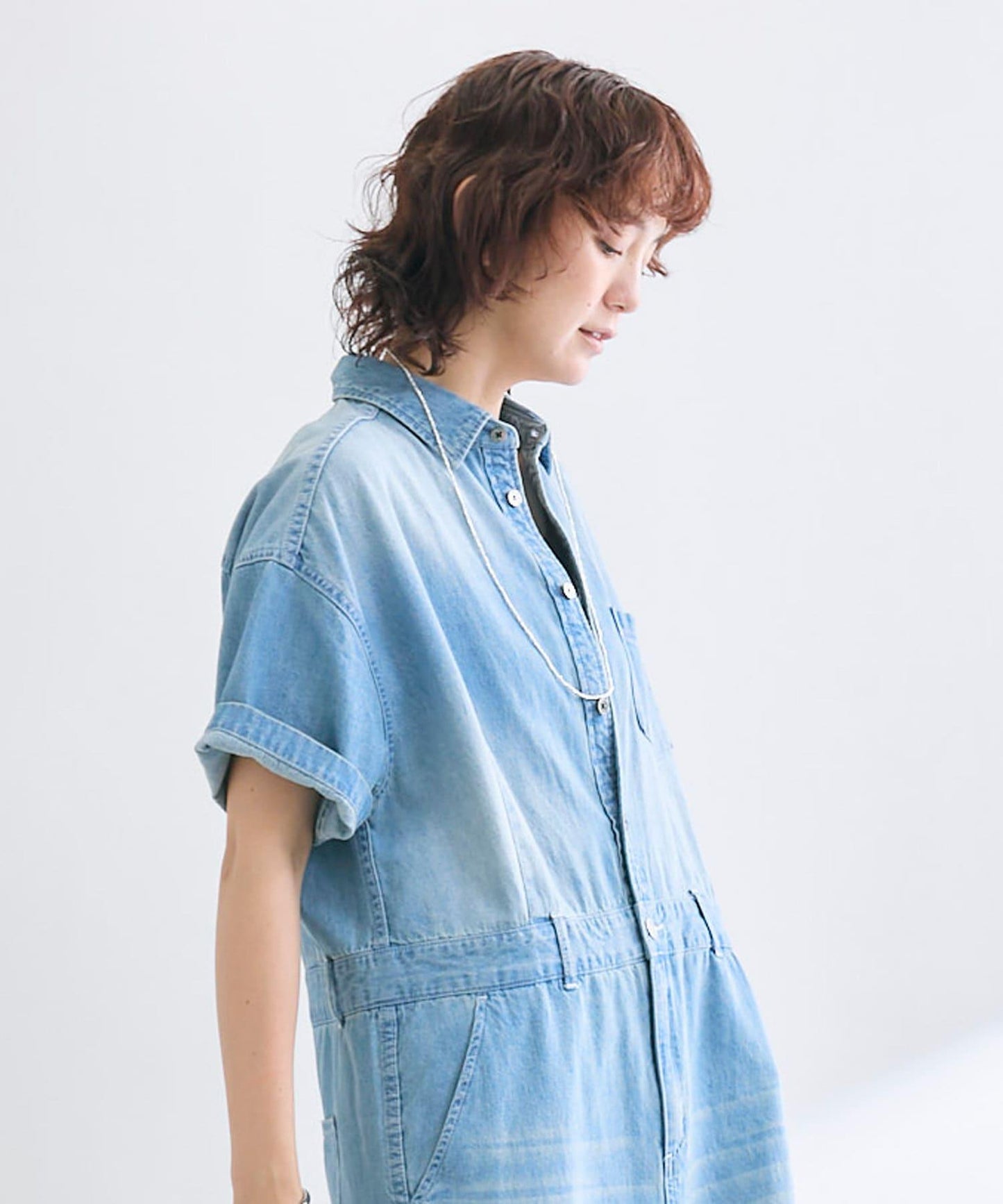 【MONN×Yoshiiiiii】長袖牛仔連衣裙/7月上旬發貨預定