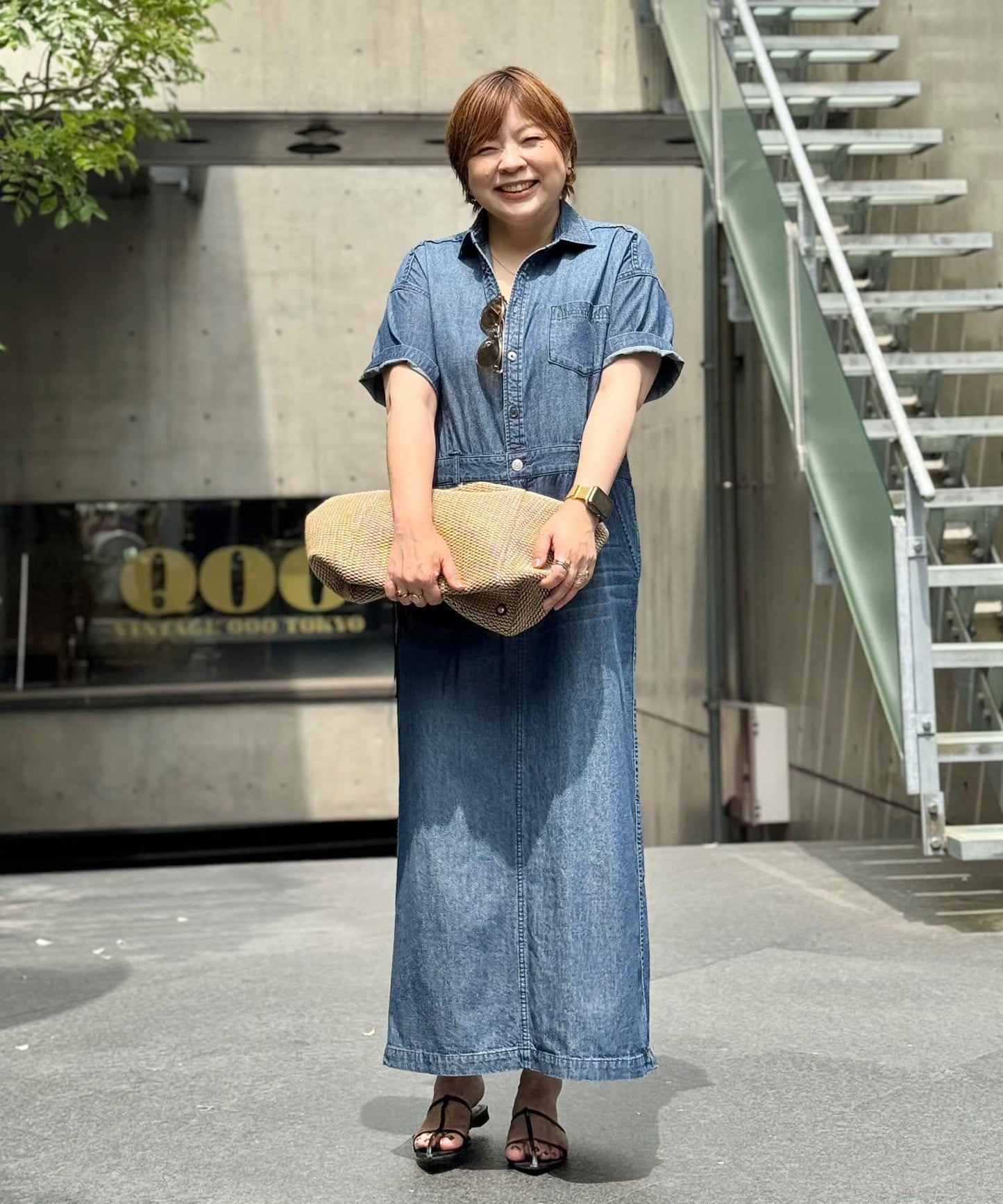 【MONN×Yoshiiiiii】長袖牛仔連衣裙/7月上旬發貨預定