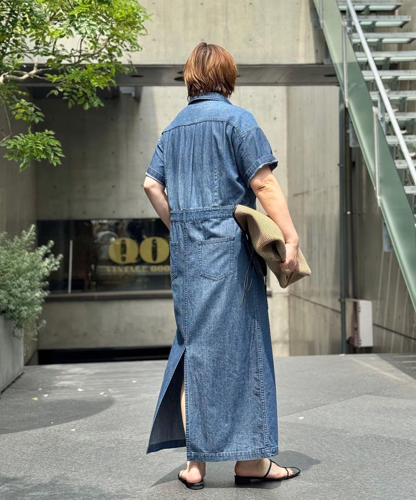 【MONN×Yoshiiiiii】長袖牛仔連衣裙/7月上旬發貨預定