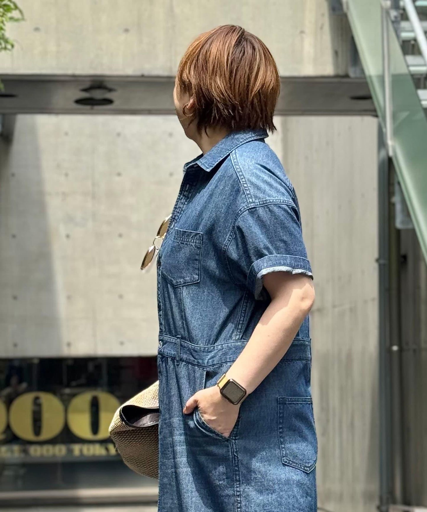 【MONN×Yoshiiiiii】長袖牛仔連衣裙/7月上旬發貨預定