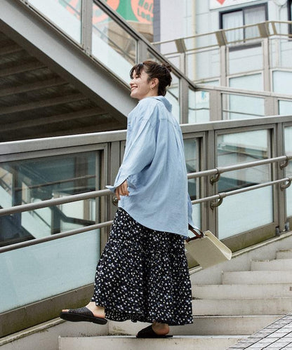 亞麻混紡襯衫＜可搭配套裝＞