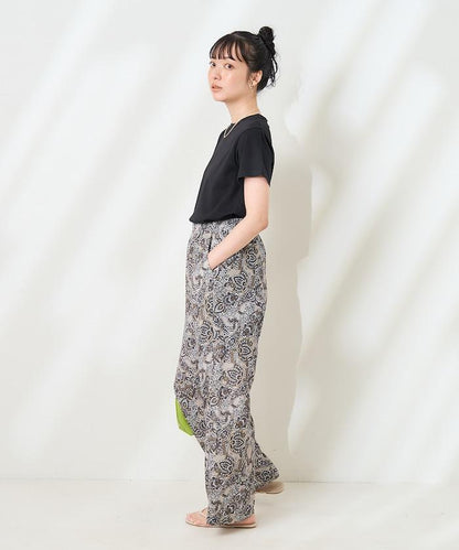 paisley印花休閒褲