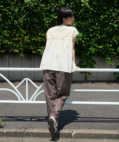 paisley印花休閒褲