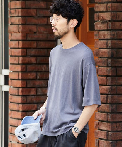 超冰絲圓領針織T恤 【接觸冷感】