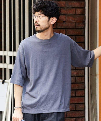 超冰絲圓領針織T恤 【接觸冷感】