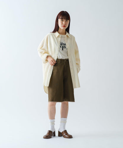 【WHIMSIC】漂亮漂洗足球條紋襯衫