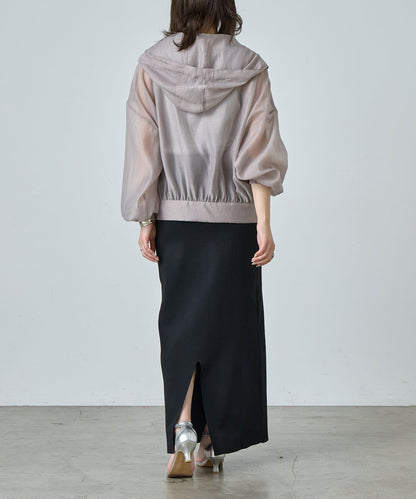 透明滌綸煮沸帶帽羽絨服