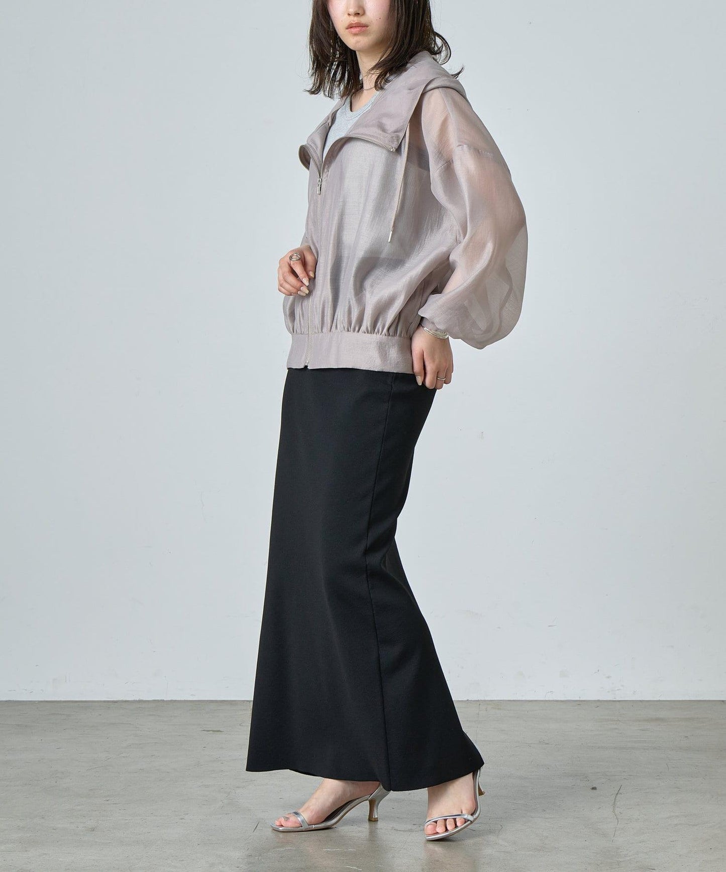 透明滌綸煮沸帶帽羽絨服