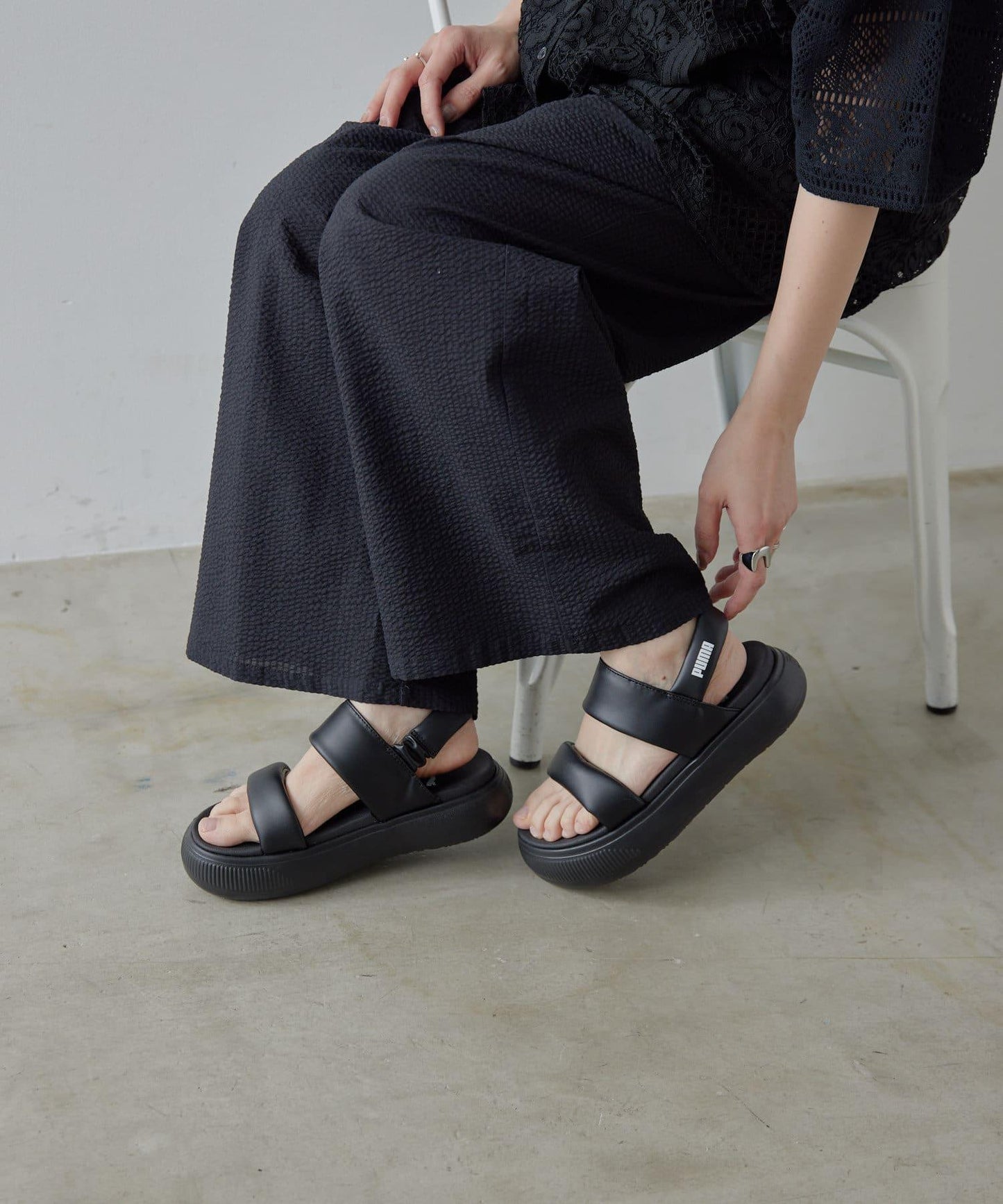 【PUMA(普馬)】女士 瑪優 厚底 拖鞋/MAYU PUFFY SANDALS
