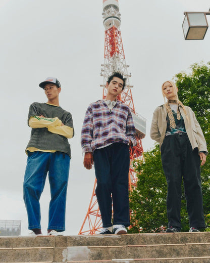 GRAMICCI×BEAVER/格萊美×海狸 聯名TUCK修身牛仔褲