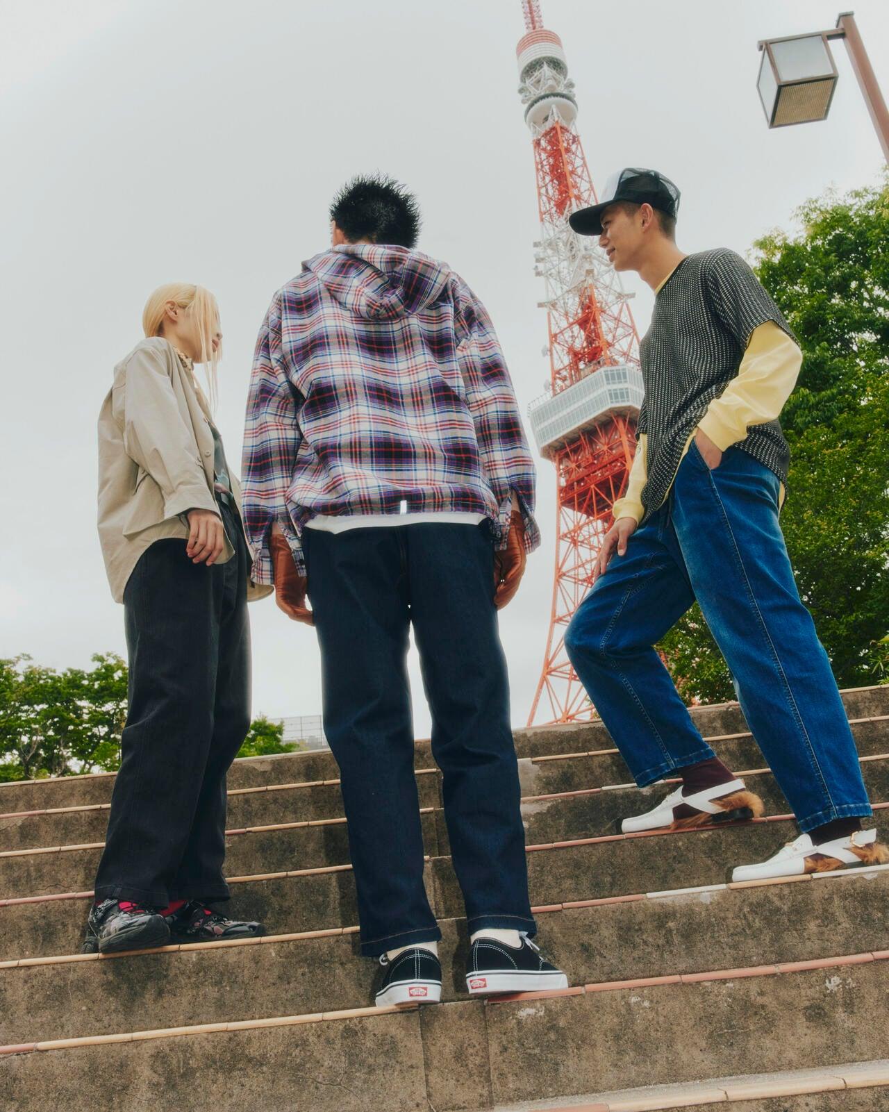 GRAMICCI×BEAVER/格萊美×海狸 聯名TUCK修身牛仔褲