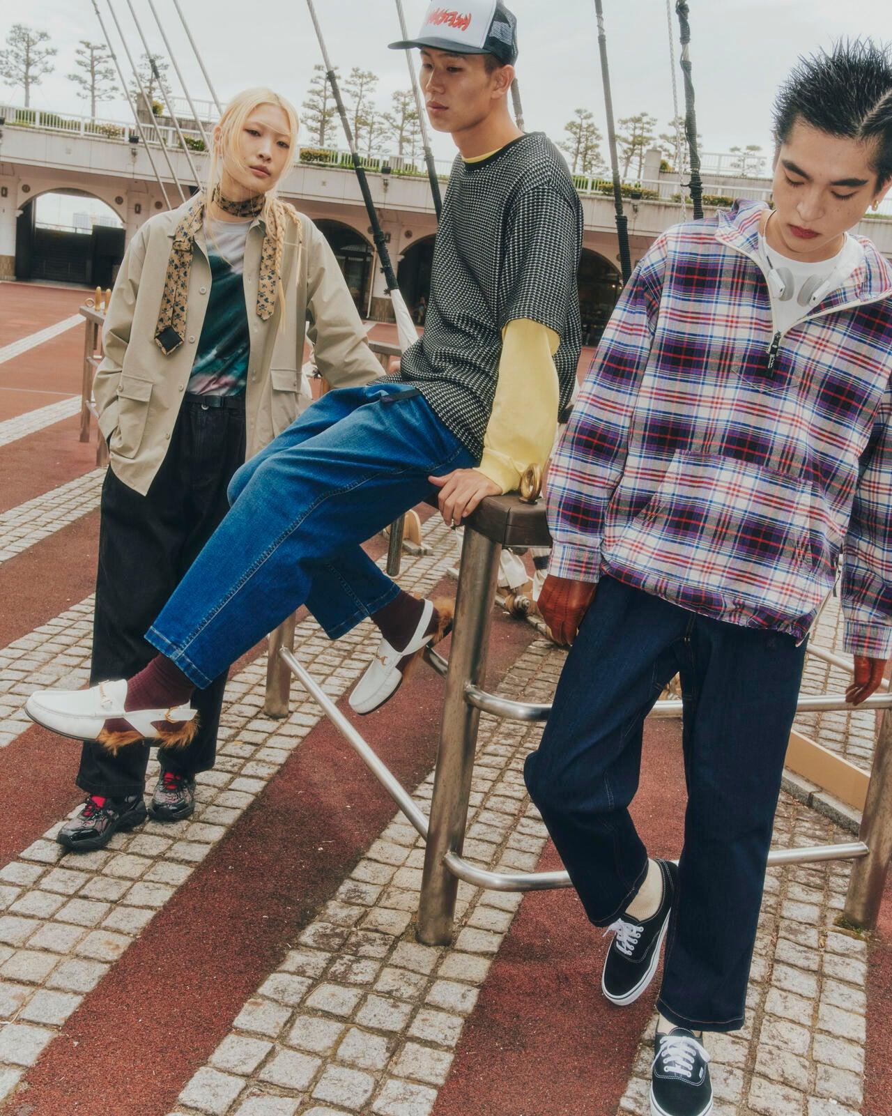 GRAMICCI×BEAVER/格萊美×海狸 聯名TUCK修身牛仔褲