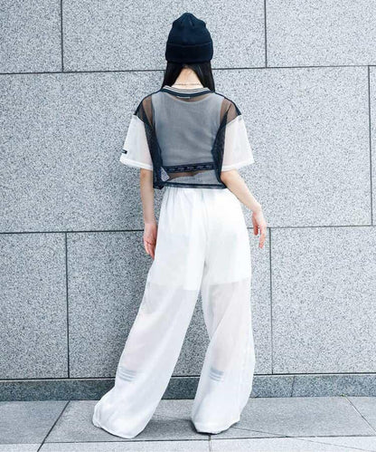 網眼短款T-shirt