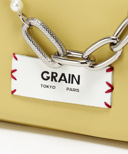 【GRAIN/穀物】帶吊墜的雙色托特包
