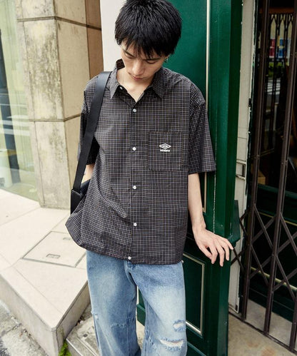 聯名 UMBRO 刺繡格子襯衫