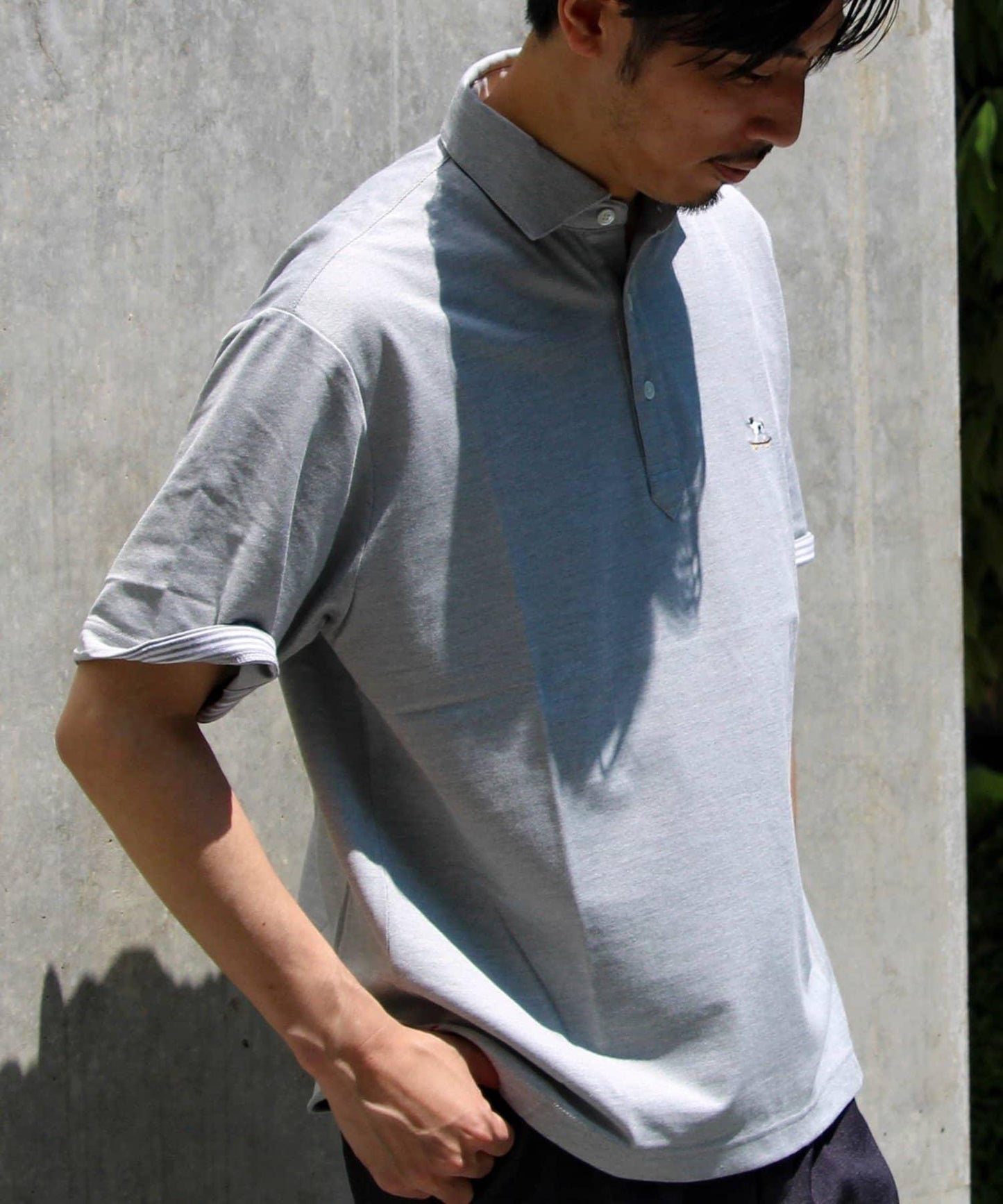 【GLOSTER】法國鬥牛犬刺繡 爸爸款Polo衫