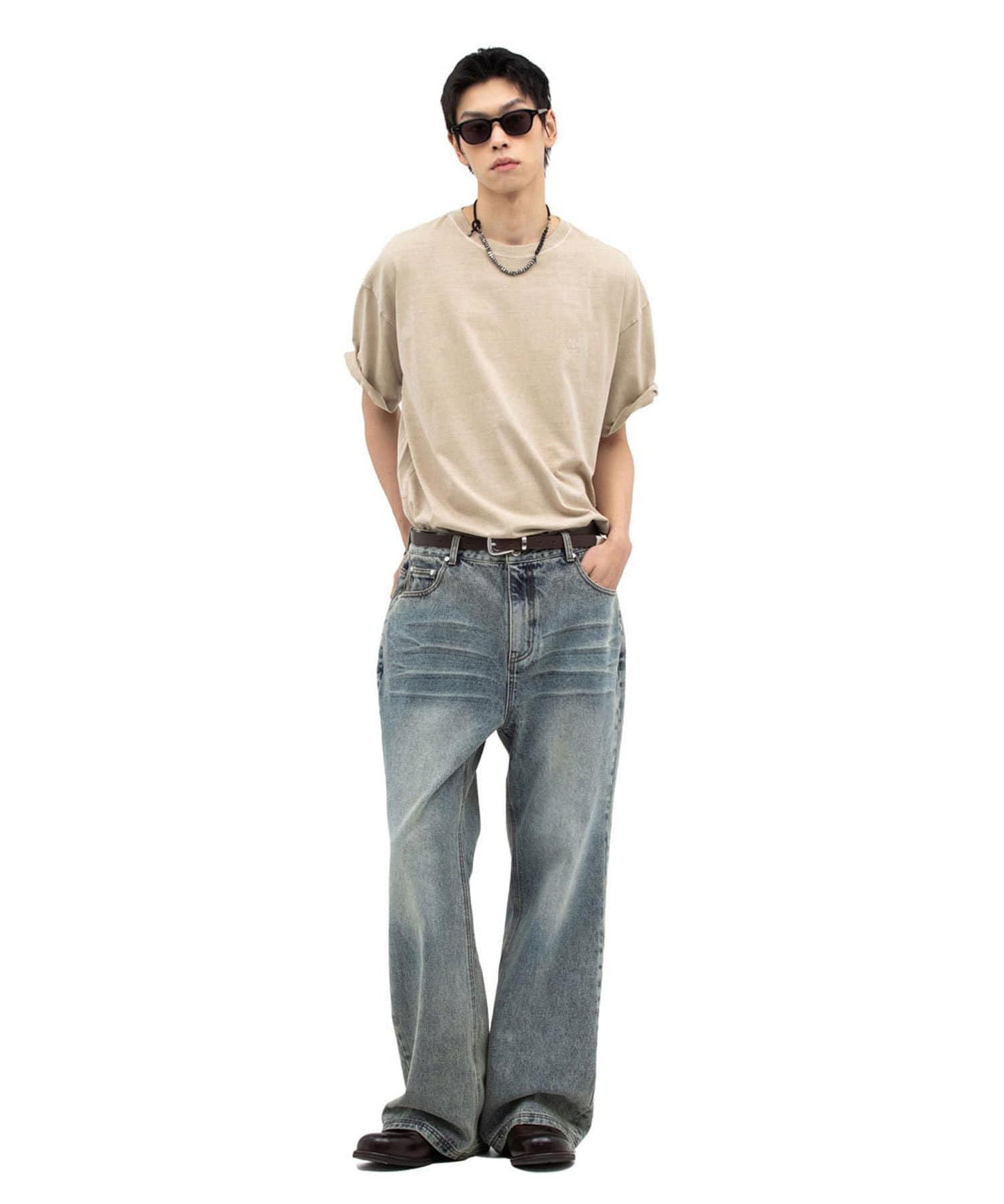 【DEFGARMENTS/デフグラメンツ】貓咪喇叭牛仔褲