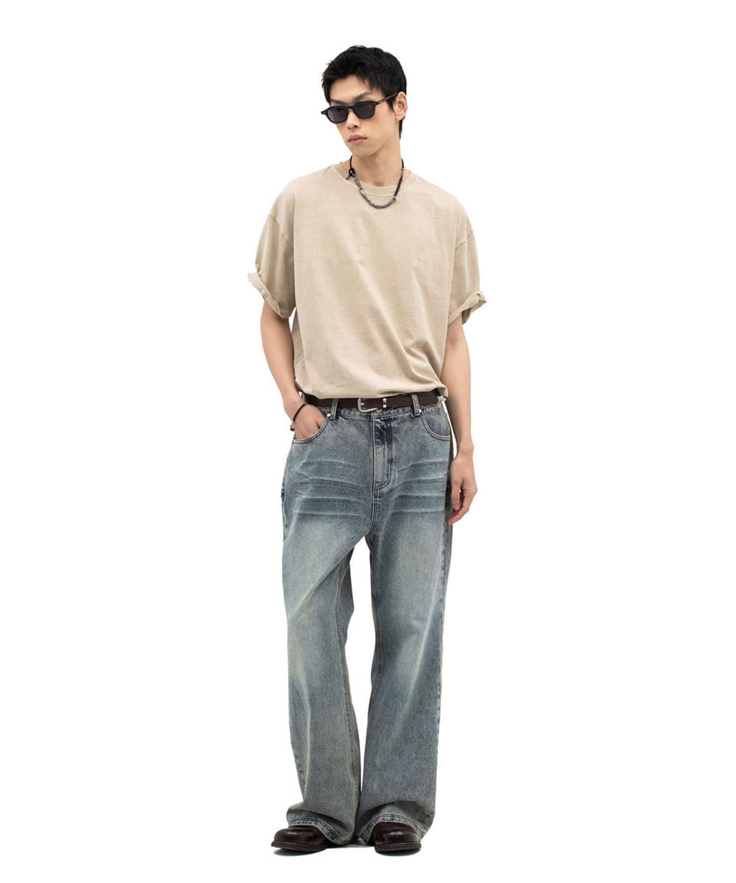 【DEFGARMENTS/デフグラメンツ】貓咪喇叭牛仔褲