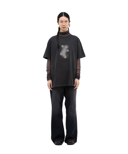 【DEFGARMENTS/デフグラメンツ】貓咪喇叭牛仔褲