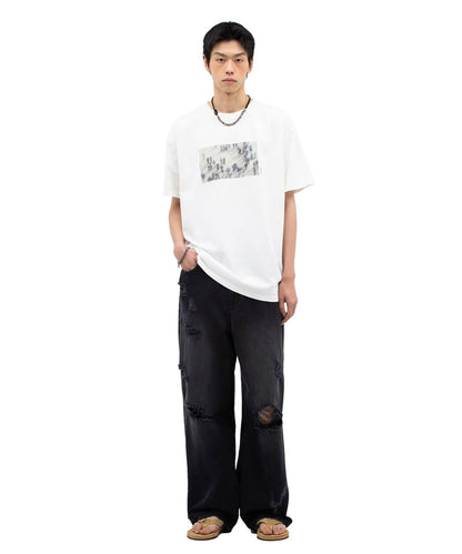 【DEFGARMENTS/デフグラメンツ】破洞牛仔褲