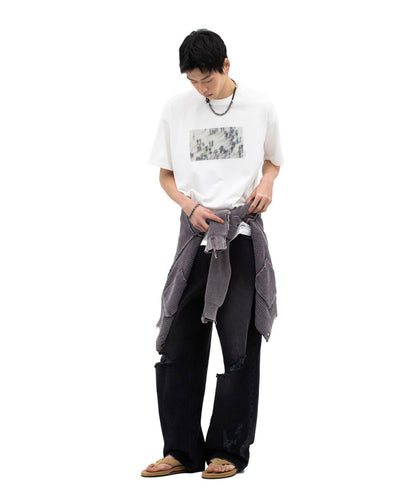 【DEFGARMENTS/デフグラメンツ】破洞牛仔褲