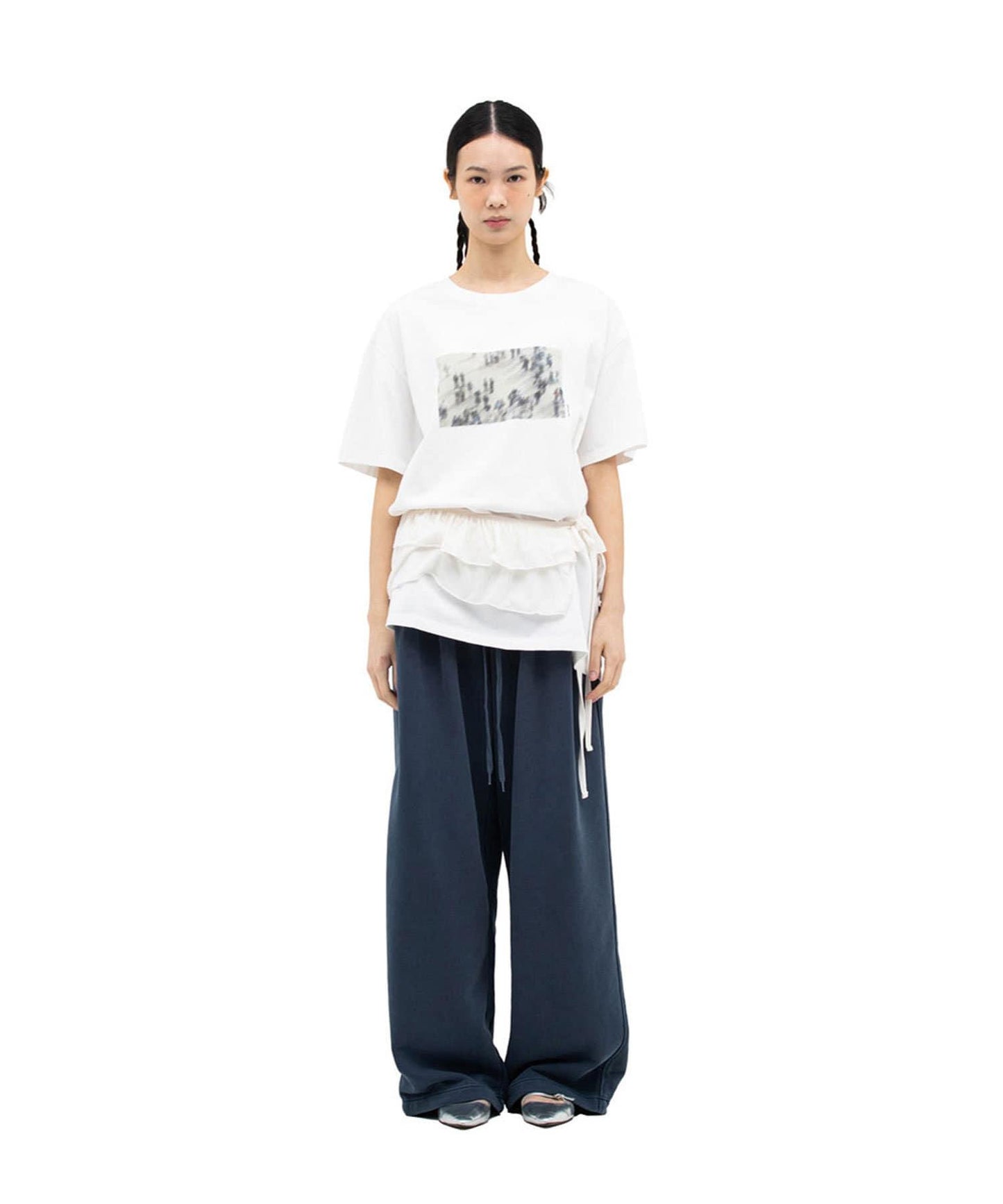 【DEFGARMENTS/デフグラメンツ】寬鬆豬絨運動褲
