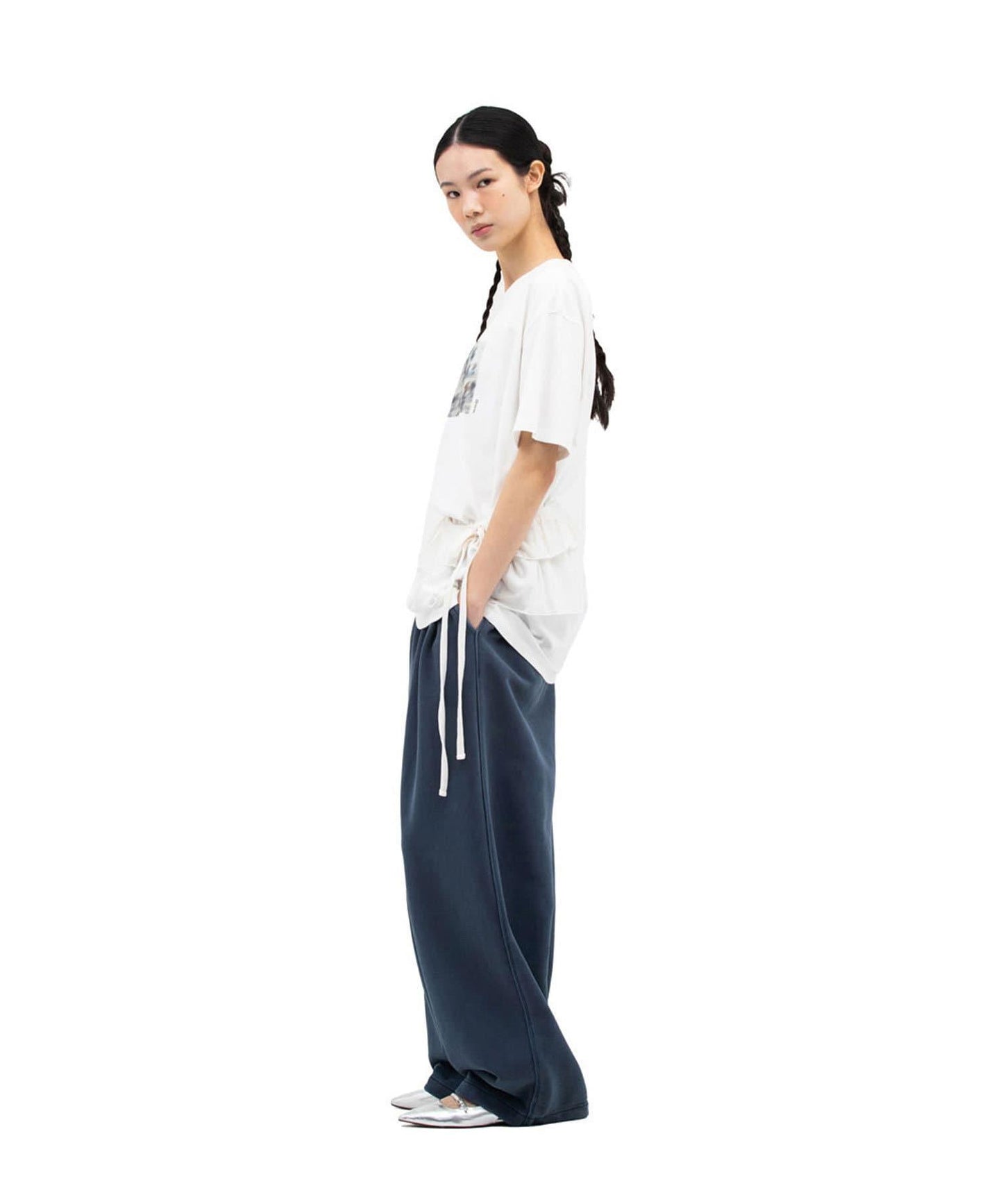 【DEFGARMENTS/デフグラメンツ】寬鬆豬絨運動褲