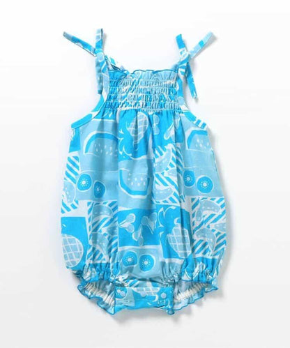 【熱帶寶貝】印花吊帶連體褲